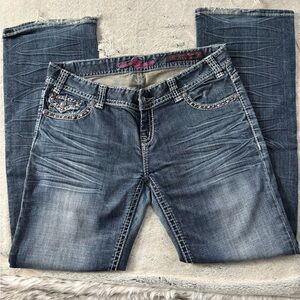 Rock & Roll Cowgirl Blue Jeans 33 x 34